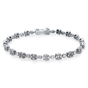 Tennisarmband  18kt Weißgold mit 5,09ct Diamanten