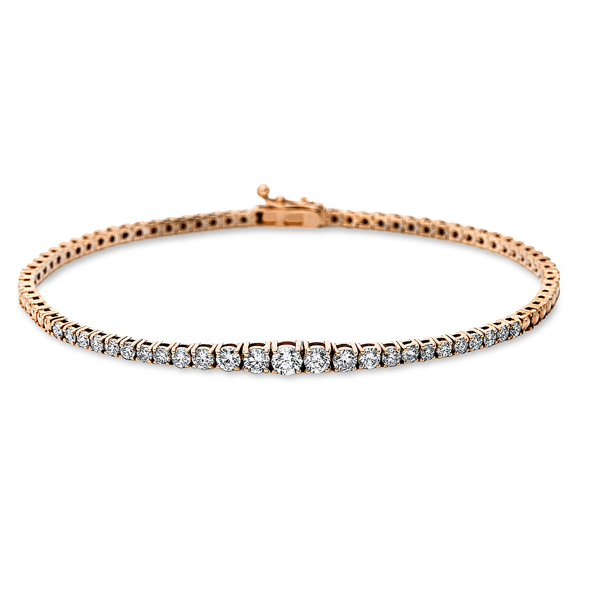 Tennisarmband  18kt Rotgold mit 1,14ct Diamanten