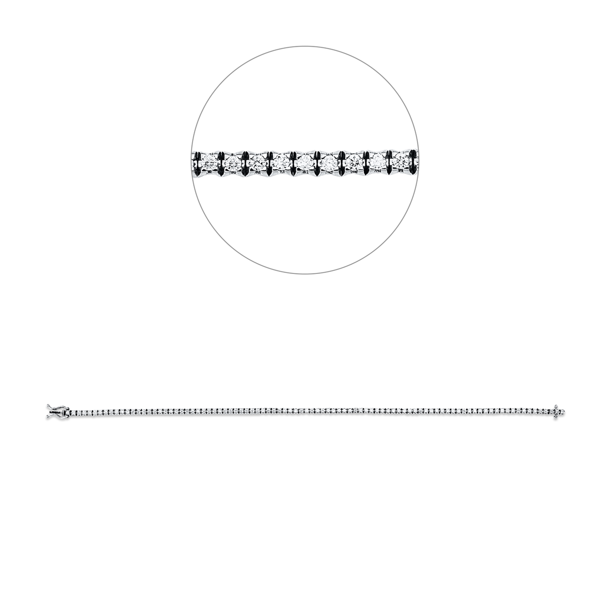 Tennisarmband  18kt Weißgold mit 0,75ct Diamanten