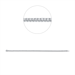 Tennisarmband 4er-Krappe 18kt Weißgold With American Lock mit 2,50ct Diamanten