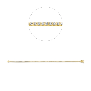 Tennisarmband  18kt Gelbgold mit 1,30ct Diamanten