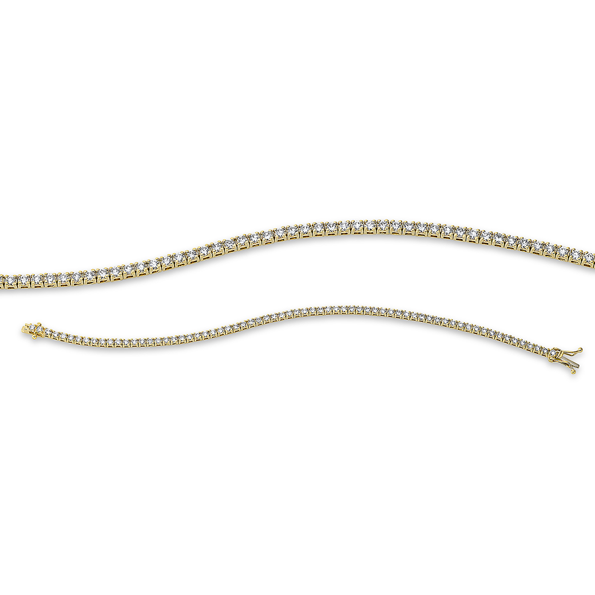 Tennisarmband 4er-Krappe 18kt Gelbgold mit 2,64ct Diamanten