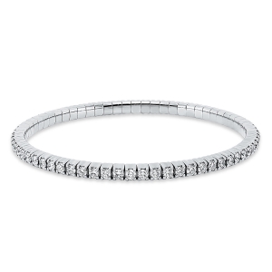 Armband 4er-Krappe 18 kt WG, Flex-Band, variabel