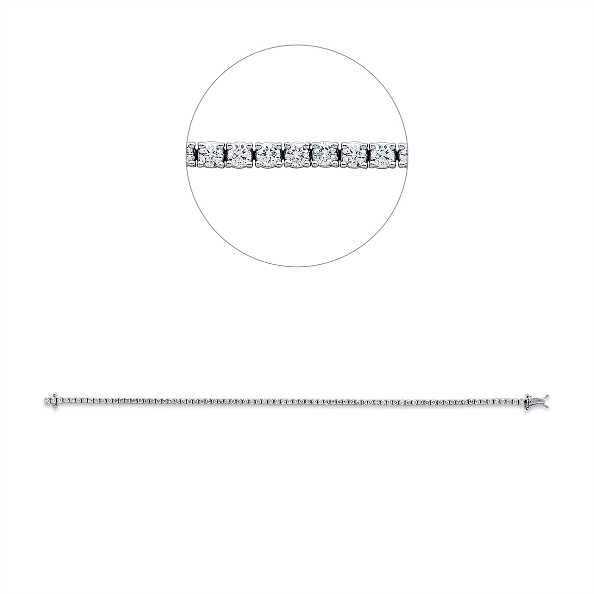 Tennisarmband 4er-Krappe 18kt Weißgold mit 2,00ct Diamanten
