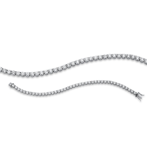Tennisarmband 4er-Krappe 18kt Weißgold mit 10,00ct Diamanten