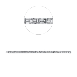 Tennisarmband  18kt Weißgold mit 5,75ct Diamanten