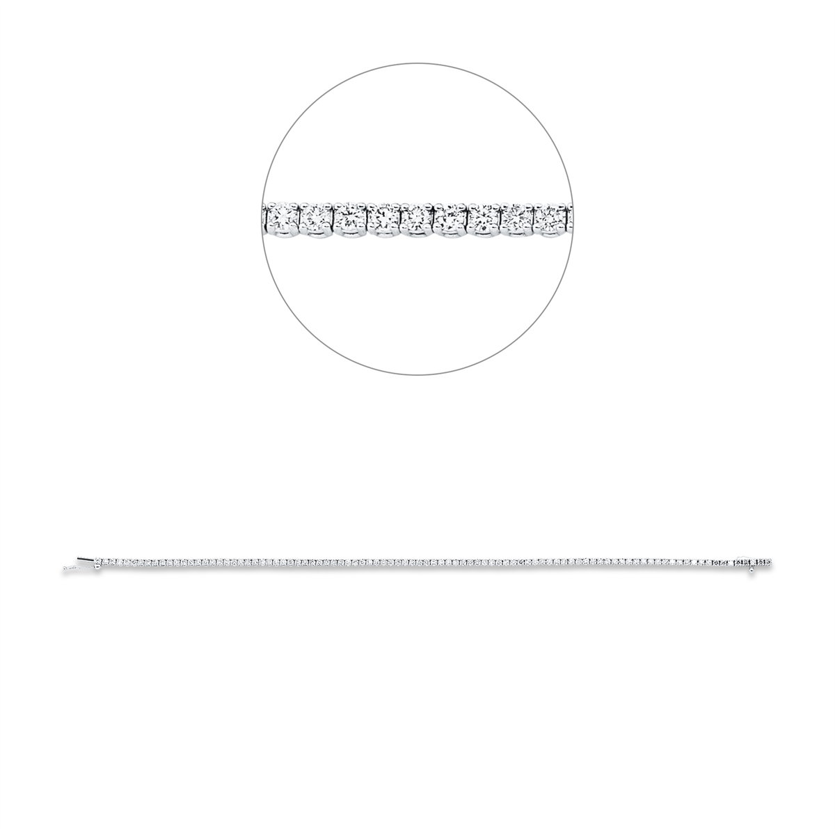 Tennisarmband  18kt Weißgold mit 1,82ct Diamanten