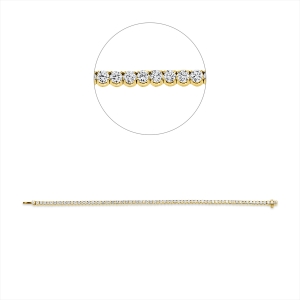 Tennisarmband 4er-Krappe 18kt Gelbgold With American Lock mit 3,50ct Diamanten