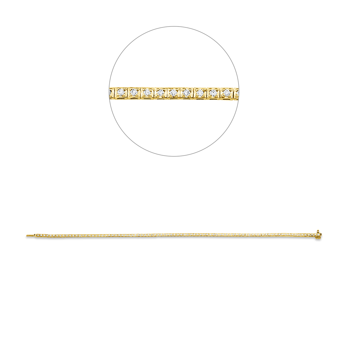 Tennisarmband  18kt Gelbgold mit 0,47ct Diamanten