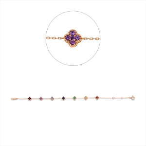 Armband 18 kt RG, mit ZÖ 15cm,16.5 cm