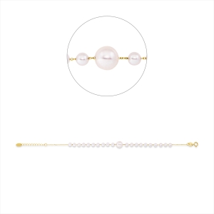 Armband  18kt Gelbgold mit ZÖ 16 cm mit 0,00ct Diamanten