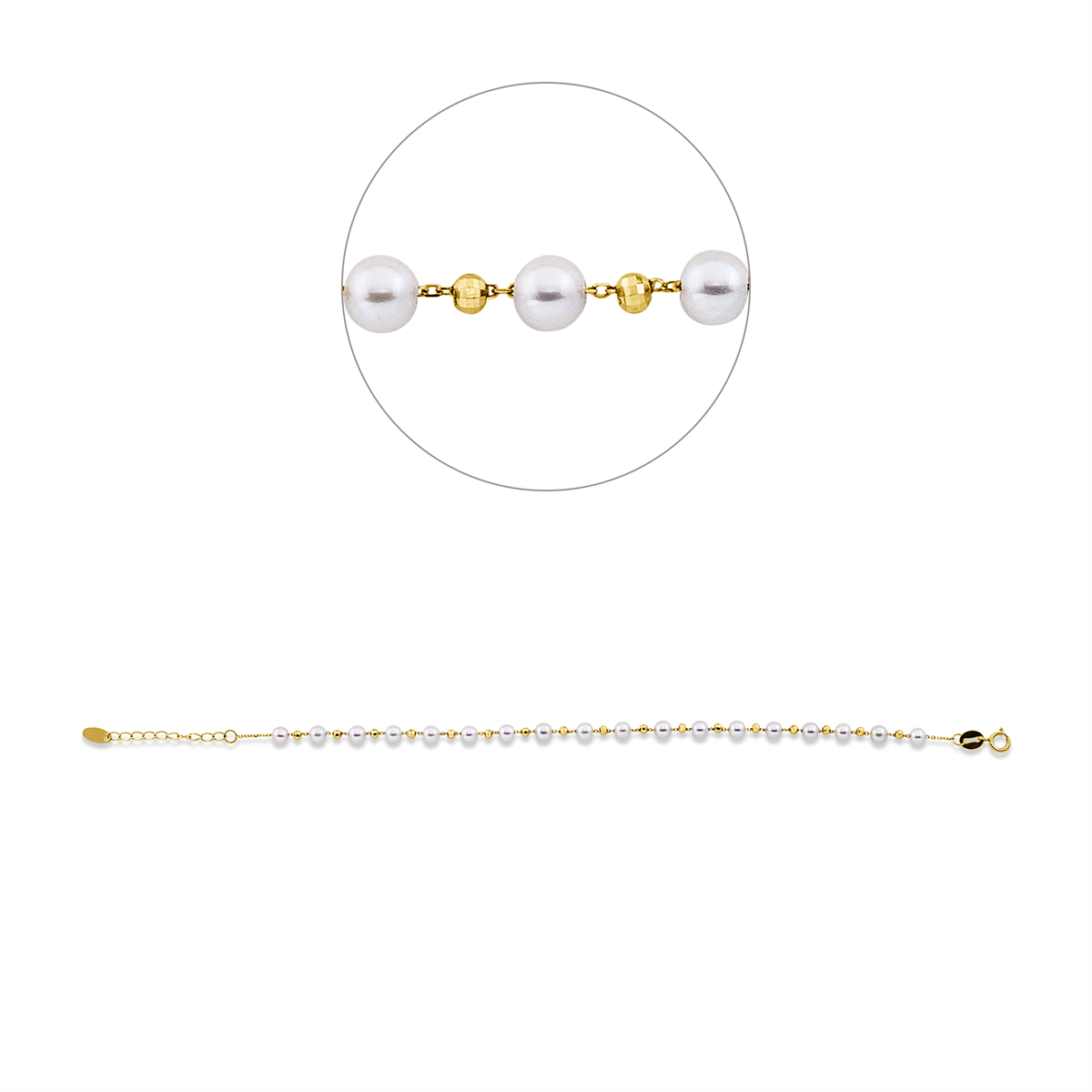 Armband  18kt Gelbgold mit ZÖ 16 cm mit 0,00ct Diamanten