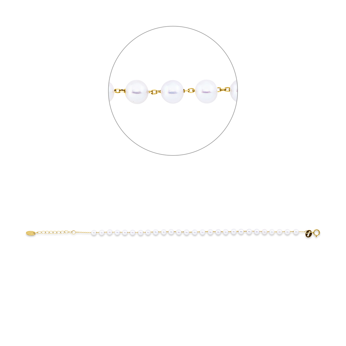 Armband  18kt Gelbgold mit ZÖ 16 cm mit 0,00ct Diamanten