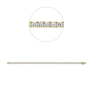 Tennisarmband 4er-Krappe 18kt Gelbgold Premium Edition mit 6,24ct Diamanten