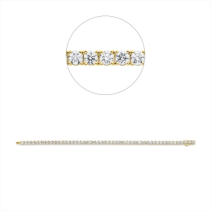Tennisarmband 4er-Krappe 18kt Gelbgold Premium Edition mit 6,86ct Diamanten