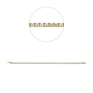 Tennisarmband 4er-Krappe 18kt Gelbgold Premium Edition mit 2,06ct Diamanten
