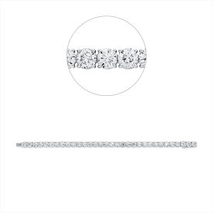 Tennisarmband 4er-Krappe 18kt Weißgold Premium Edition, 32 GIA's mit 19,33ct Diamanten