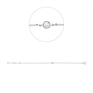 Armband 18 kt RG, mit ZÖ 14 cm + 15 cm