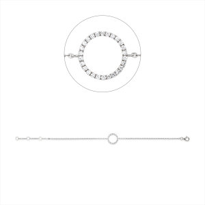 Armband 18 kt GG, mit ZÖ 15 cm + 16,5 cm