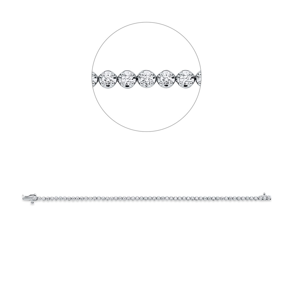 Tennisarmband  18kt Weißgold mit 1,63ct Diamanten