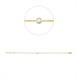 Armband 18 kt GG, mit ZÖ 16 cm, 17 cm