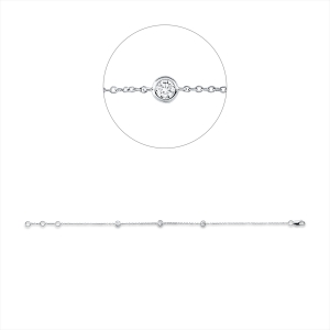 Armband 18 kt GG, mit ZÖ 16 cm, 17 cm