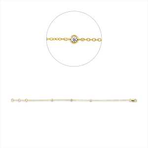 Armband 18 kt GG, mit ZÖ 16 cm, 17 cm