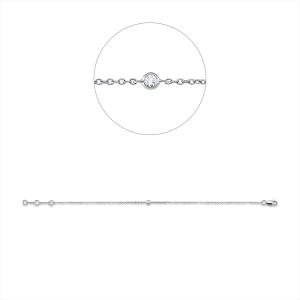 Armband Zarge 18 kt GG, mit ZÖ 16 cm, 17cm