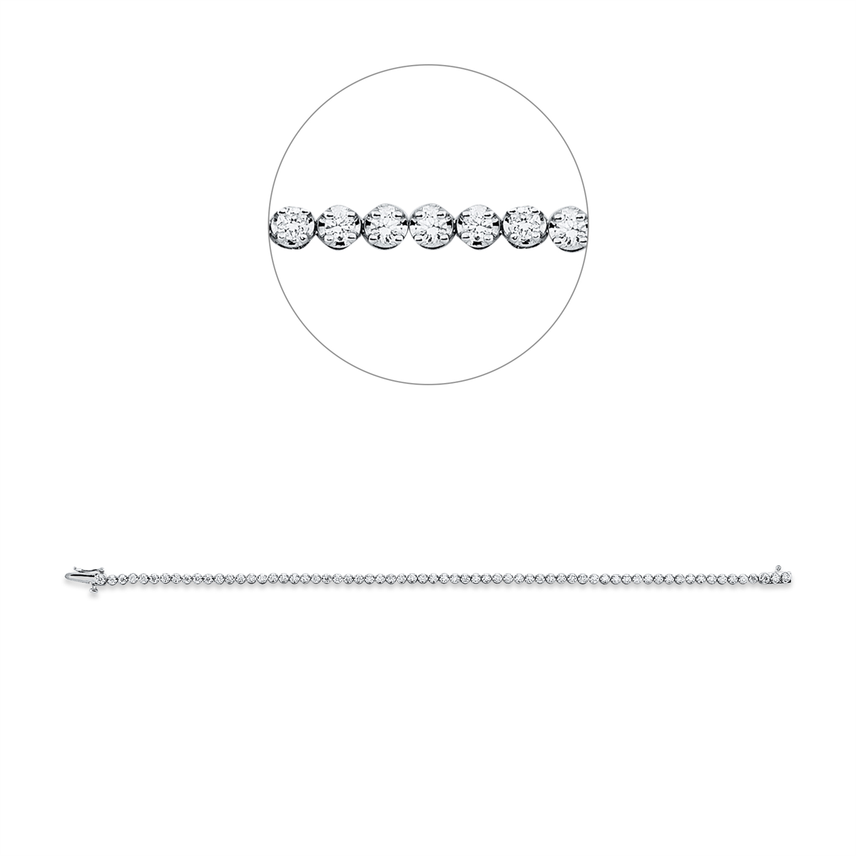 Tennisarmband  18kt Weißgold mit 1,47ct Diamanten