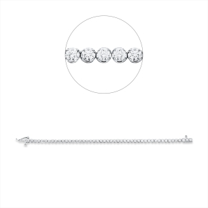 Tennisarmband  18kt Weißgold mit 4,95ct Diamanten