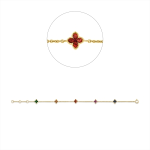 Armband 18 kt GG, mit ZÖ 15,5 cm + 16,5 cm