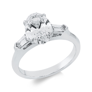 Bild von Diamant Verlobungsring Oval-Schliff