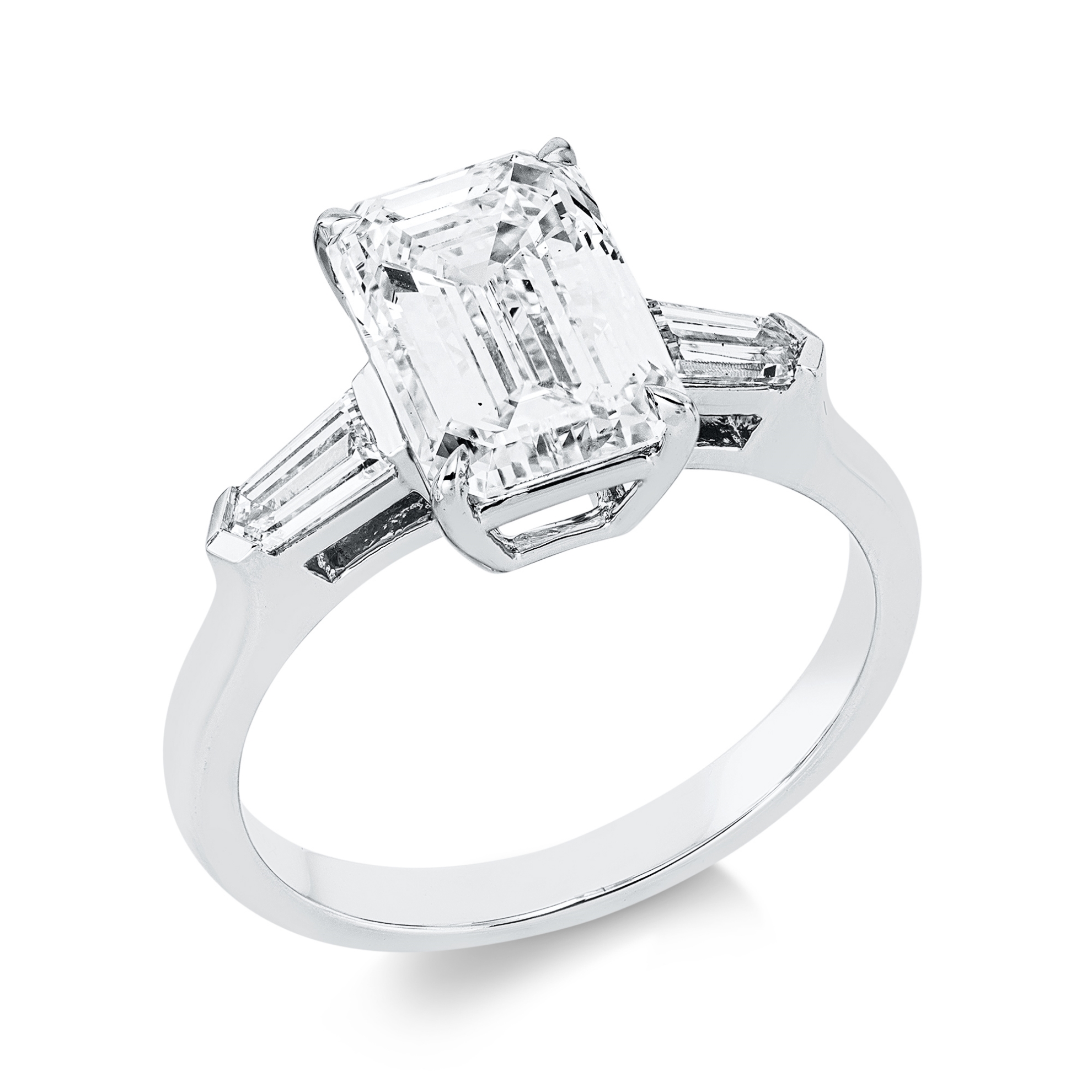 Bild von Diamant Verlobungsring Baguette-Schliff