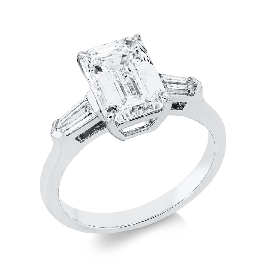 Bild von Diamant Verlobungsring Baguette-Schliff