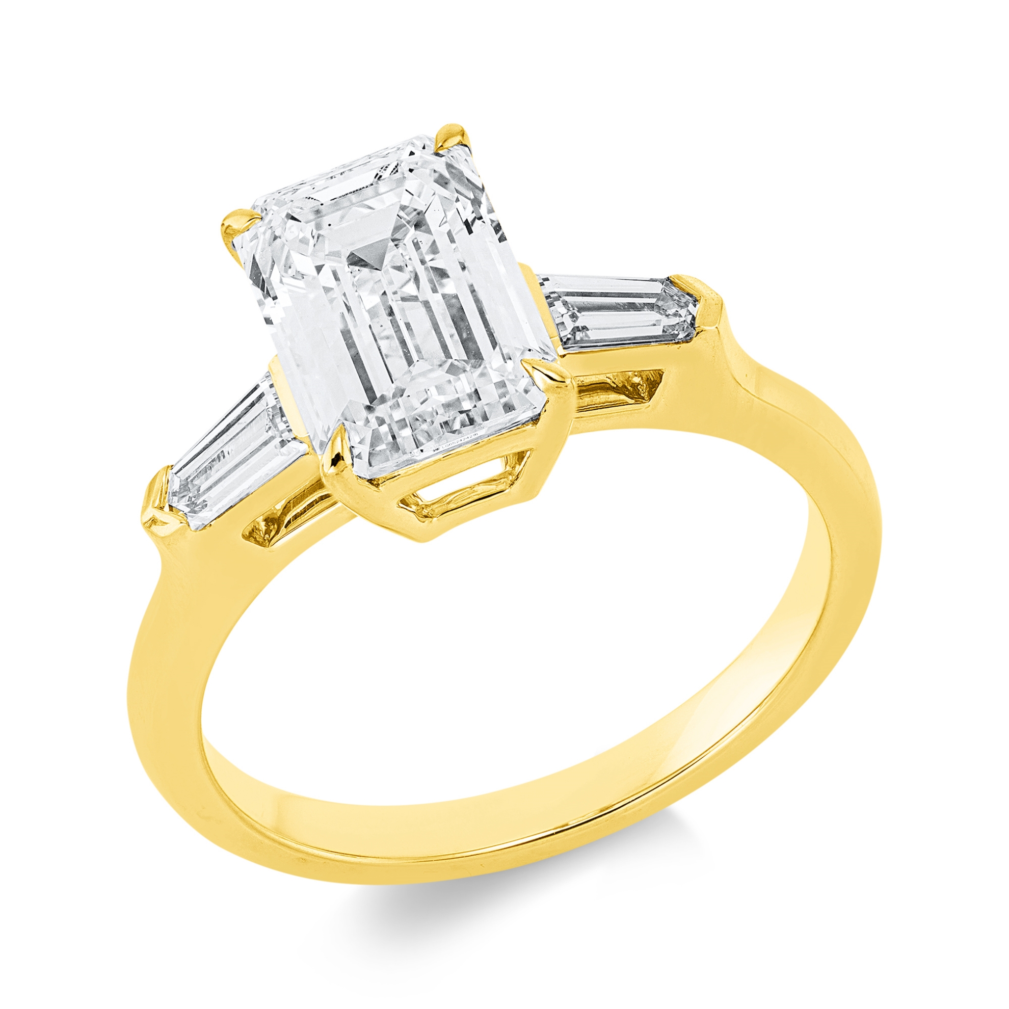 Bild von Diamant Verlobungsring Baguette-Schliff