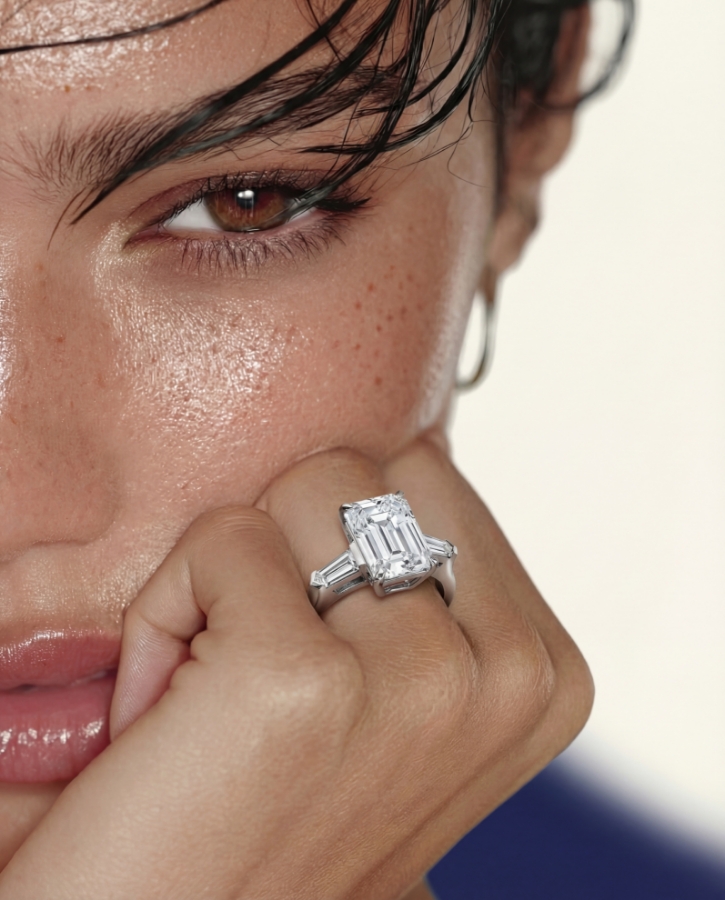 Bild von Diamant Verlobungsring Baguette-Schliff