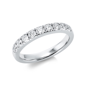 Memoire halb Ring  950PL Platin mit 0,72ct Diamanten