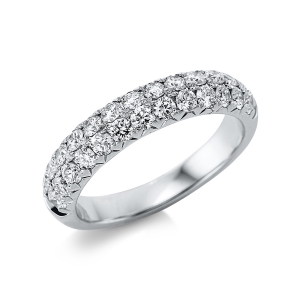 Pavé Ring  18kt Weißgold mit 1,00ct Diamanten