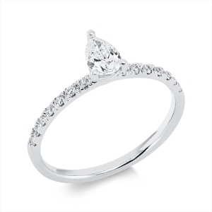 Ring 3er-Krappe 18 kt WG Tropfen