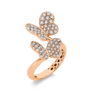 Ring 18 kt RG Schmetterling