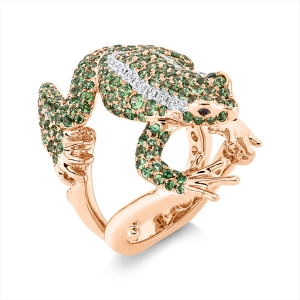 Ring 18 kt RG+WG Frosch
