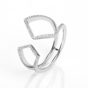 Ring  18kt Weißgold mit 0,19ct Diamanten