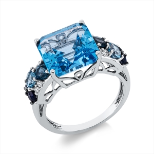 Ring 4er-Krappe 18 kt WG