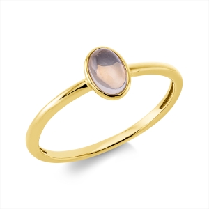 Ring Zarge 18 kt GG Oval