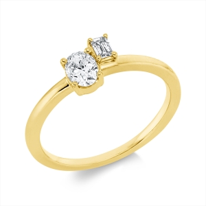 Solitaire Ring  18kt Gelbgold mit 0,41ct Diamanten