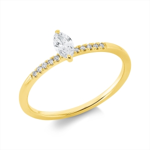 Ring 2er-Krappe 18 kt GG