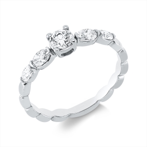 Solitaire Ring  18kt Gelbgold mit 0,59ct Diamanten