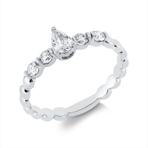 Solitaire Ring  18kt Gelbgold mit 0,40ct Diamanten