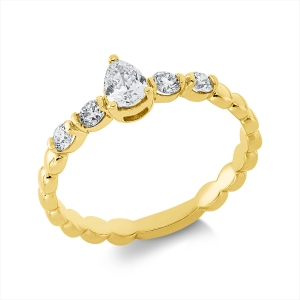 Solitaire Ring  18kt Gelbgold mit 0,47ct Diamanten