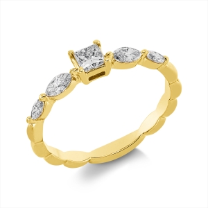 Solitaire Ring  18kt Gelbgold mit 0,48ct Diamanten